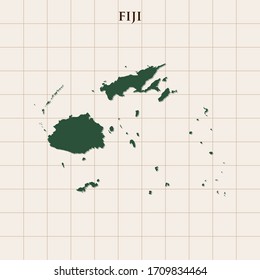 Map of Fiji vector design template