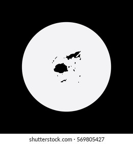 Map of Fiji Vector Illustration

