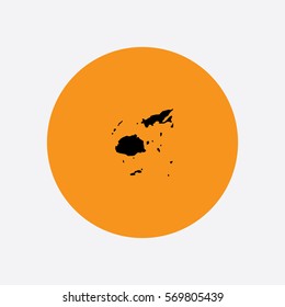 Map of Fiji Vector Illustration

