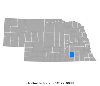 Map of Fillmore in Nebraska on white