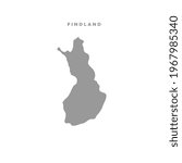 Map of Findland Flat Design Icon Vector