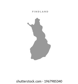 Map of Findland Flat Design Icon Vector