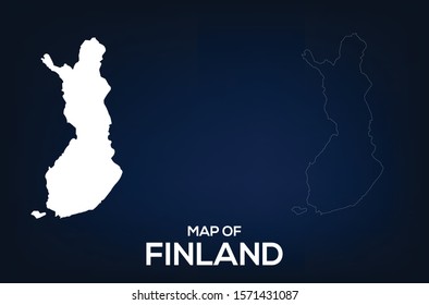 Map of Finland. Abstract design, vector illustration by using adobe illustrator. Finland map. Outline map