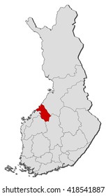 Map - Finland, Central Ostrobothnia