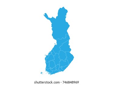 Map of finland. High detailed vector map - finland.