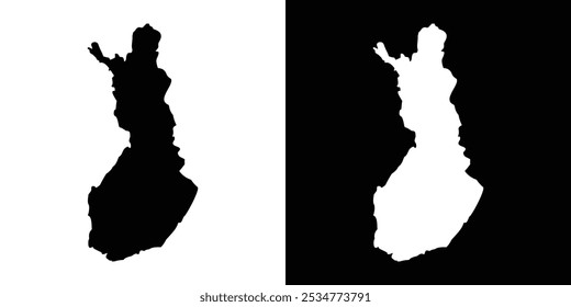 Karte von Finnland Symbol lineares Logo einzeln