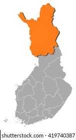 Map - Finland, Lapland