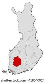 Map - Finland, Pirkanmaa