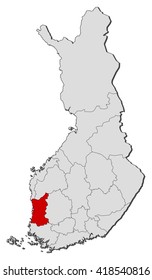 Map - Finland, Satakunta