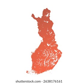 Map of Finland, sign silhouette. World Map Globe. Vector Illustration isolated on white background. Europe continent.