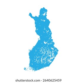 Map of Finland, sign silhouette. World Map Globe. Vector Illustration isolated on white background. Europe continent.