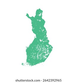 Map of Finland, sign silhouette. World Map Globe. Vector Illustration isolated on white background. Europe continent.