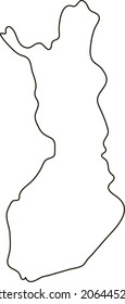 Map of Finland. Simple outline map vector illustration.