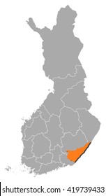 Map - Finland, South Karelia