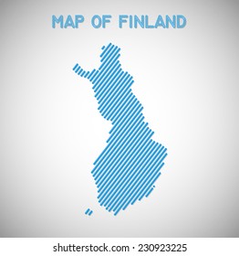 map of Finland. Transparency effects used.