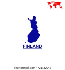Map of Finland vector icon. vector  icon.