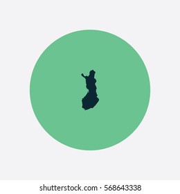Map of Finland Vector Illustration


