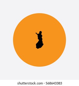 Map of Finland Vector Illustration

