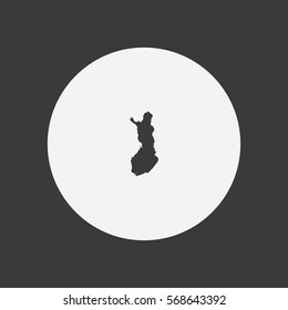 Map of Finland Vector Illustration

