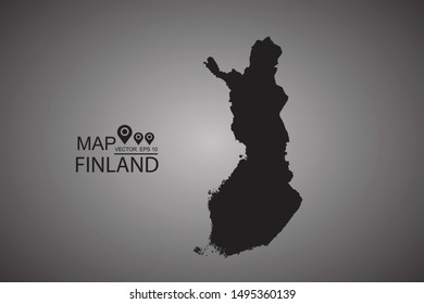 Map of Finland. Vector illustration eps 10.
