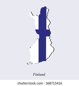 Map of Finland for your design, concept Illustration.