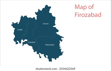 Map of Firozabad District, Firozabad District, Uttar Pradesh State, Republic of India, Government of  Uttar Pradesh, Indian territory, Eastern India, politics, village, tourism