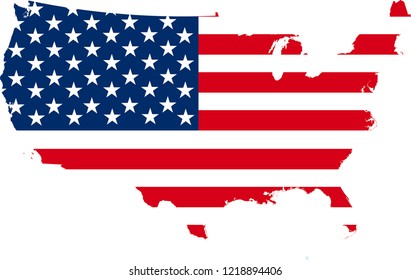 Map Flag America United States of America Region Province 