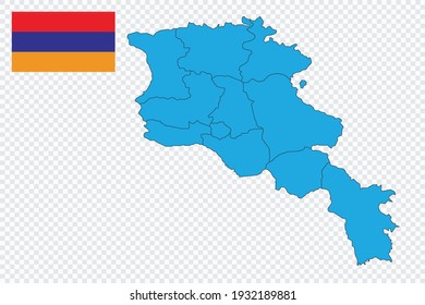 Mapa y bandera de Armenia