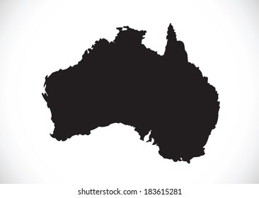 Map and flag of Australia idea design