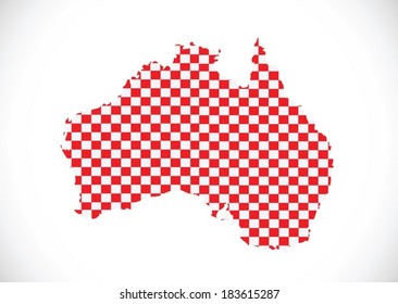 Map and flag of Australia idea design