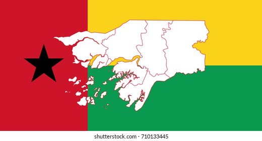 Map and flag of c