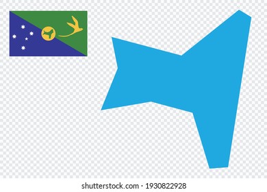 Map and flag of Christmas Island