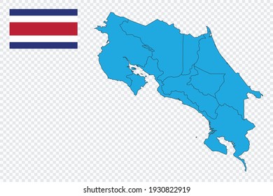 Mapa y bandera de Costa Rica