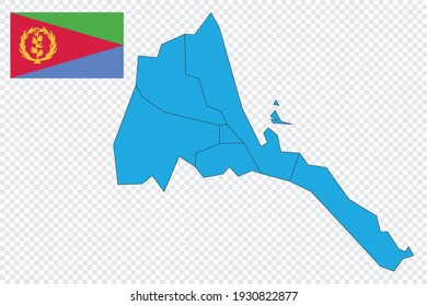 Map and flag of Eritrea