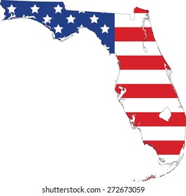 Map and flag of Florida
