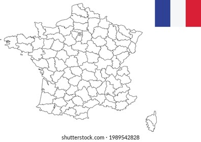 France Blank Map Hd Stock Images Shutterstock