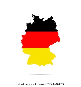 Map, flag of Germany