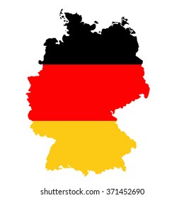 Map and flag of Germany