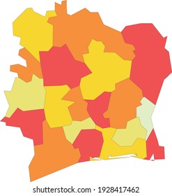 Map and flag of ivory coast