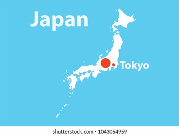 Map And Flag Of Japan