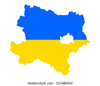 Map and flag of Lower Austria