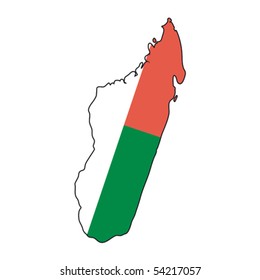 map flag Madagascar