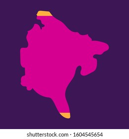 Map and flag of Montenegro