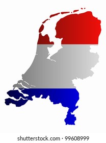 Map Flag Netherlands Stock Vector (Royalty Free) 99608999 | Shutterstock