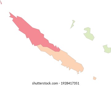 Map and flag of New Caledonia