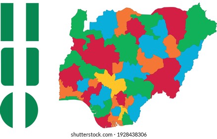 Map and flag of Niger