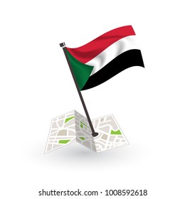Map with flag of Palestinian isolated on white. National flag for country of Palestinian isolated, banner for your web site design logo, app, UI. check in. map Vector illustration, EPS10.