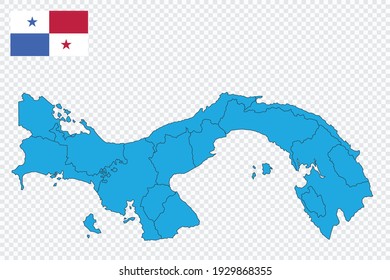 Map and flag of Panama