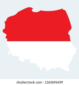 Map and flag of Poland