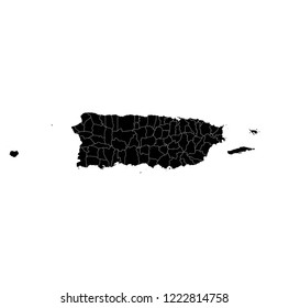 Map flag of PuertoRico black